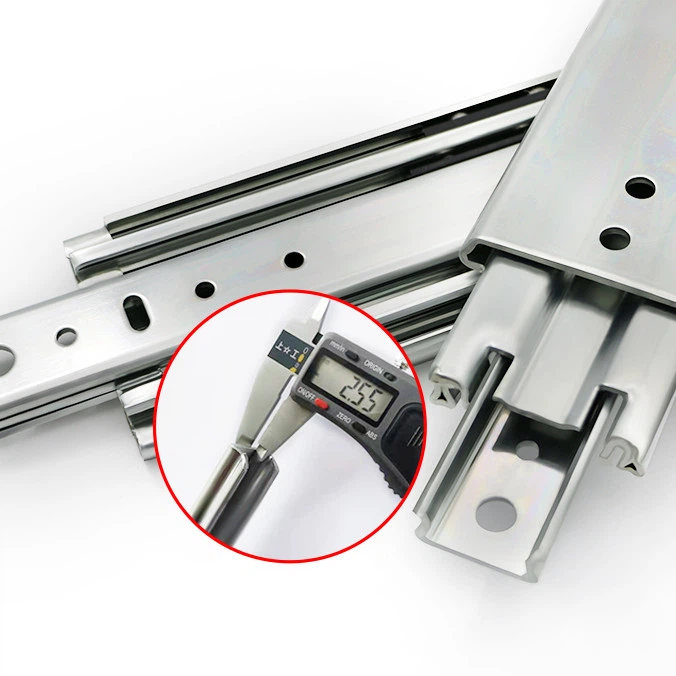 Triple-layer steel drawer slides 2.5mm thickness Triple-layer steel drawer slides 2.5mm thickness